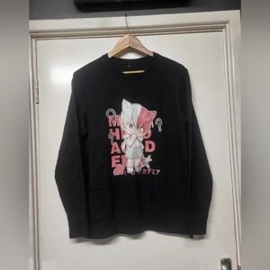 Black Graphic Sweater